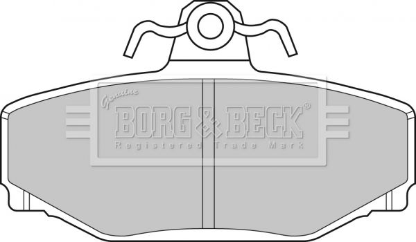 BORG & BECK Комплект тормозных колодок, дисковый тормоз BBP1218